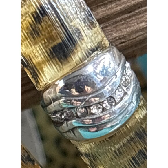 Brighton Leopard Print Resin Bangle Set With Silver Crystal Accents - Picture 4 of 10